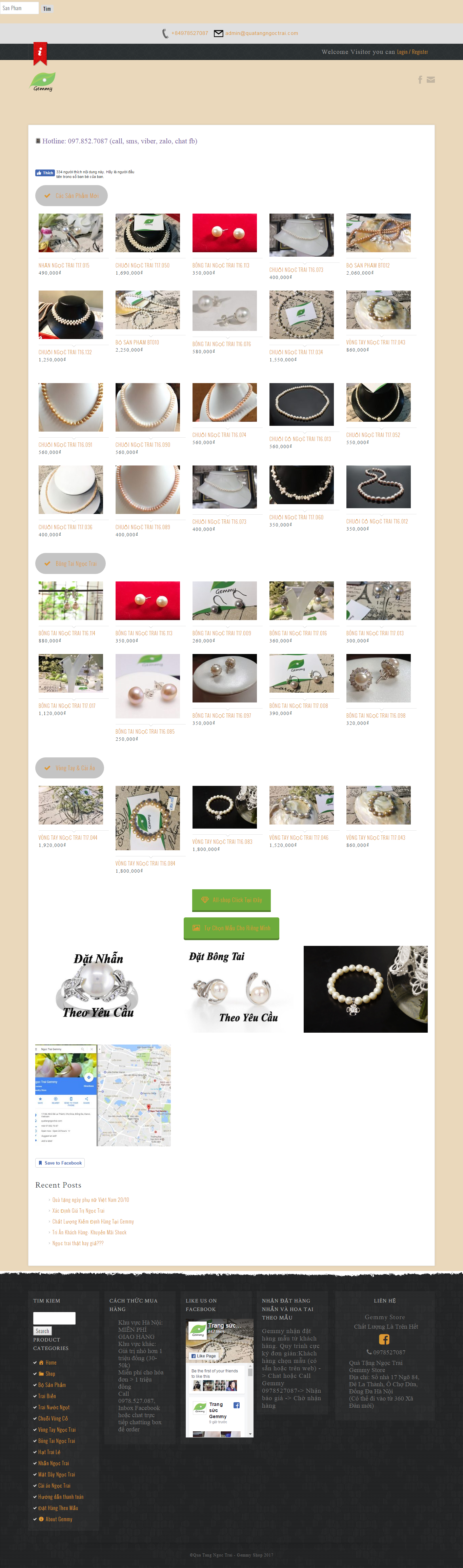 Thiết kế Web Đồ trang sức quatangngoctrai.com